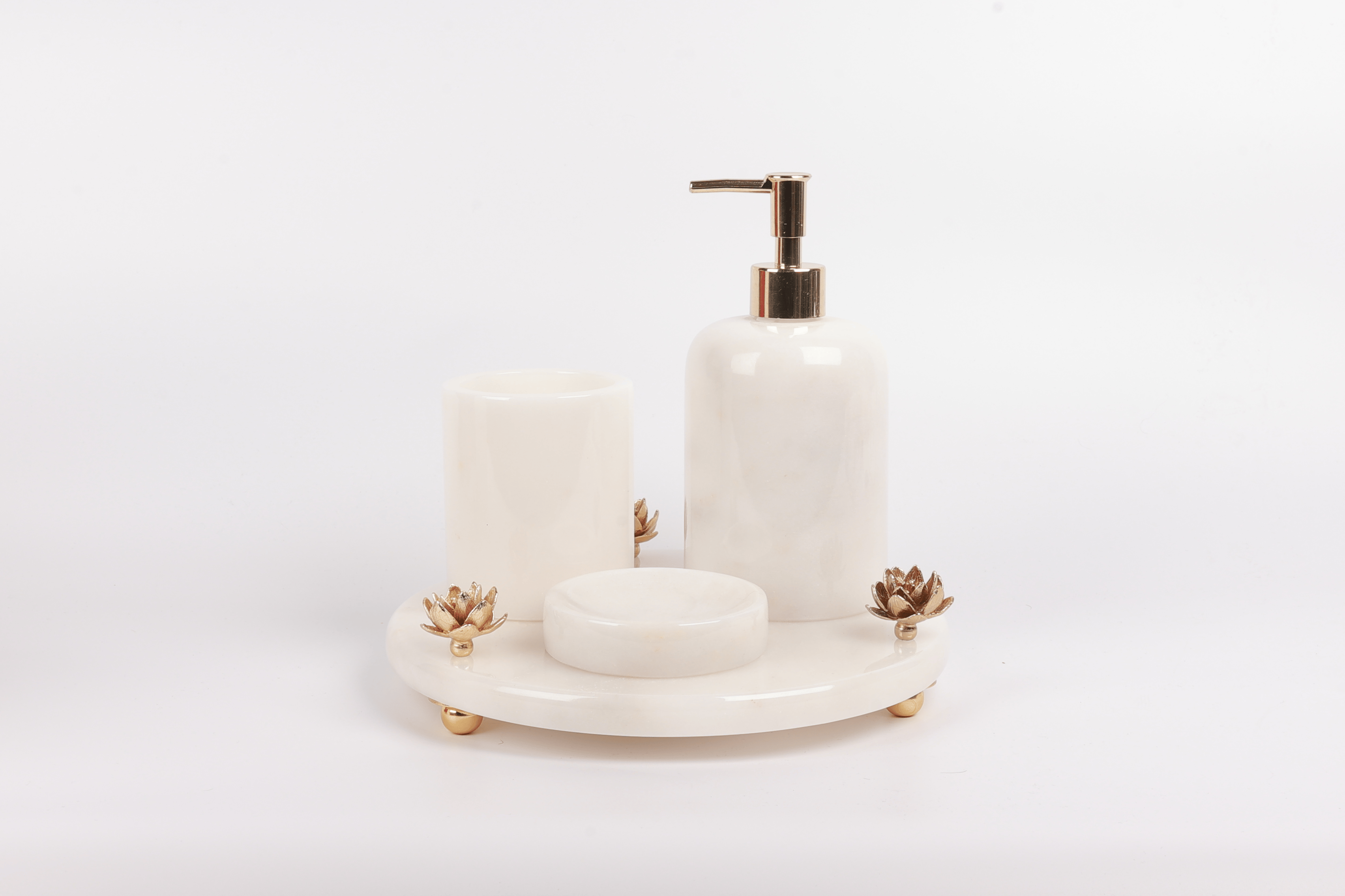 2in Lotus 4 Lü Set Beyaz-gold