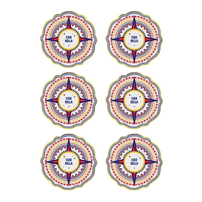 Bacı Milano Dolce Vita 6'lı Ciao Bella Servis Tabağı 27 Cm Porselen