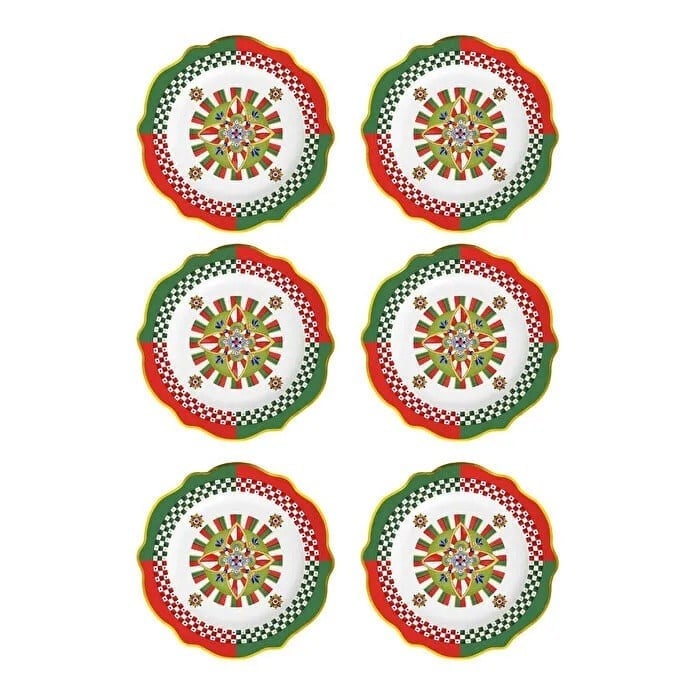 Bacı Milano Dolce Vita 6'lı Geometries Servis Tabağı 27 Cm Porselen