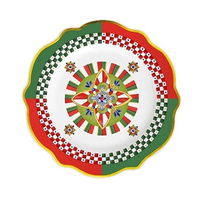 Bacı Milano Dolce Vita 6'lı Geometries Servis Tabağı 27 Cm Porselen
