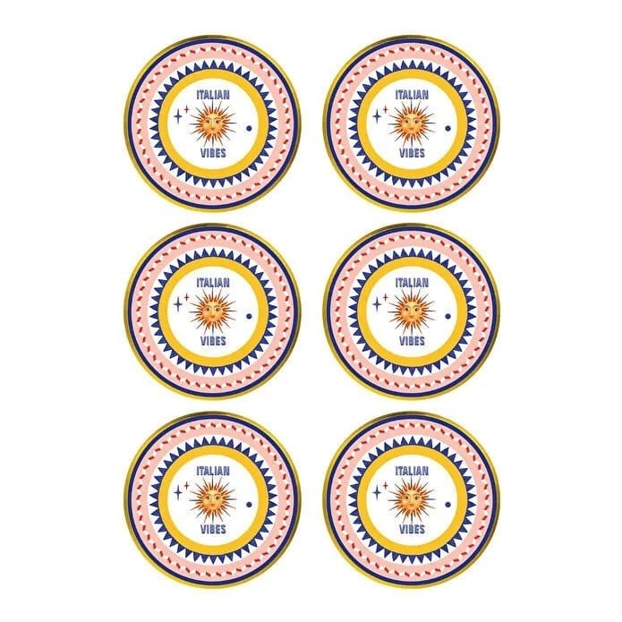 Bacı Milano Dolce Vita 6'lı Good Vibes Ekmek Tabağı 16 Cm Porselen