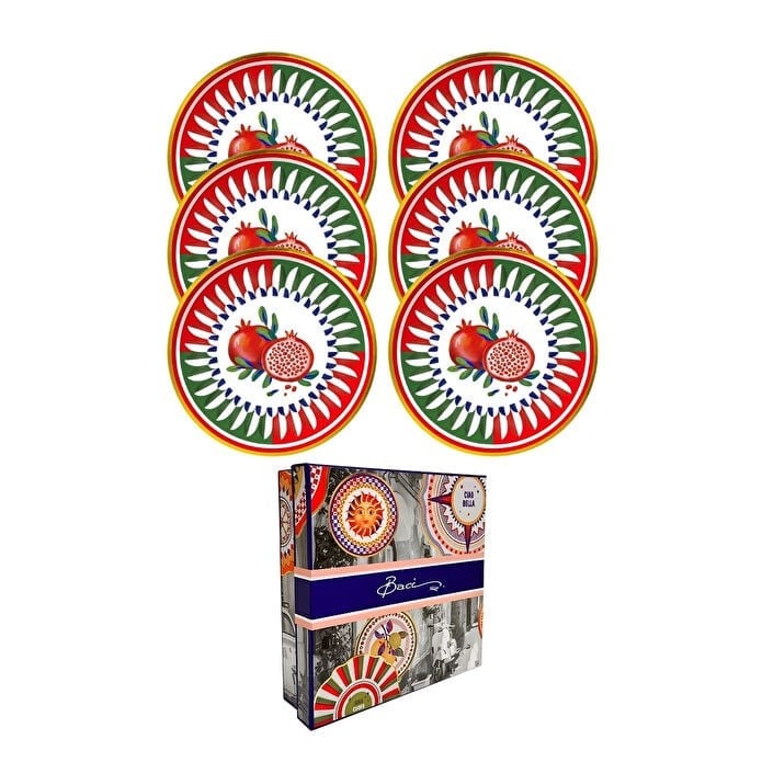 Bacı Milano Dolce Vita 6'lı Nar Ekmek Tabağı 16 Cm Porselen