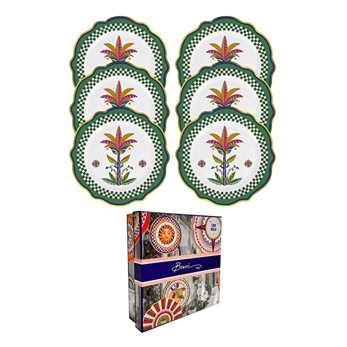 Bacı Milano Dolce Vita 6'lı Palm Servis Tabağı 27 Cm Porselen