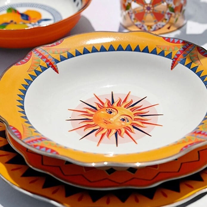 Bacı Milano Dolce Vita 6'lı Sun Çukur Tabak 23 Cm Porselen