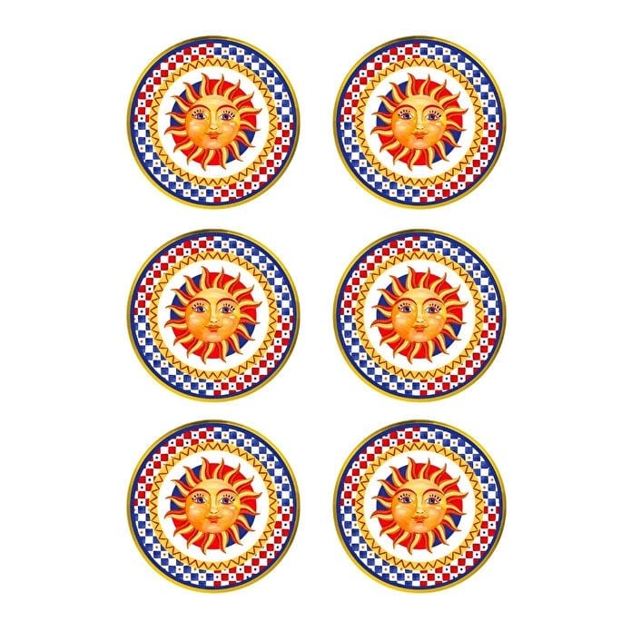 Bacı Milano Dolce Vita 6'lı Sun Ekmek Tabağı 16 Cm Porselen