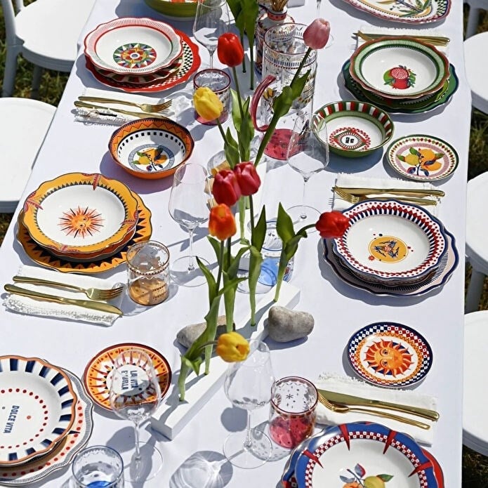 Bacı Milano Dolce Vita 6'lı Sun Pasta Tabağı 21 Cm Porselen