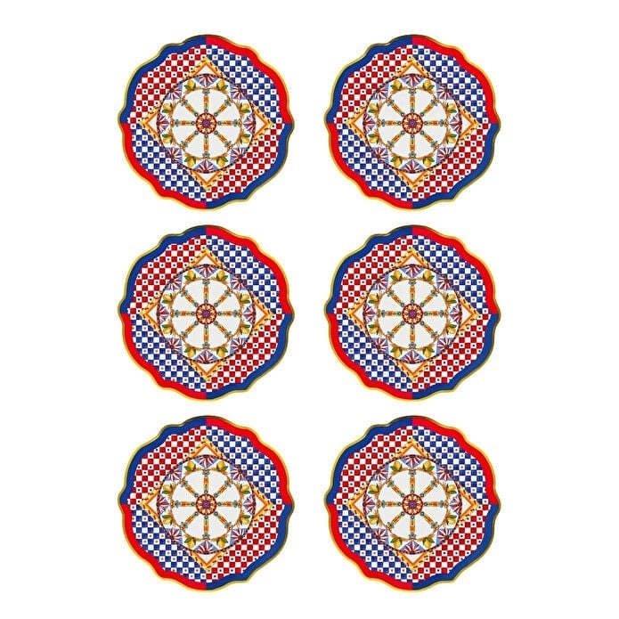 Bacı Milano Dolce Vita 6'lı Wheel Servis Tabağı 27 Cm Porselen