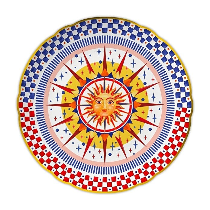 Bacı Milano Dolce Vita Güneş Desenli Sunum Tabağı 32 Cm