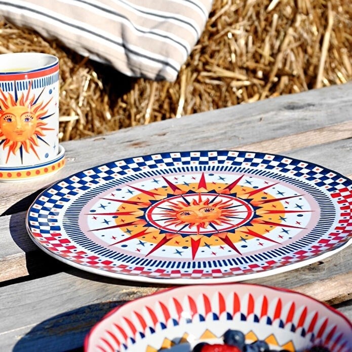 Bacı Milano Dolce Vita Güneş Desenli Sunum Tabağı 32 Cm