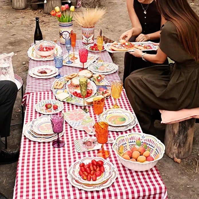 Bacı Milano Dolce Vita Nar 6'lı Servis Tabağı 28 Cm Melamin