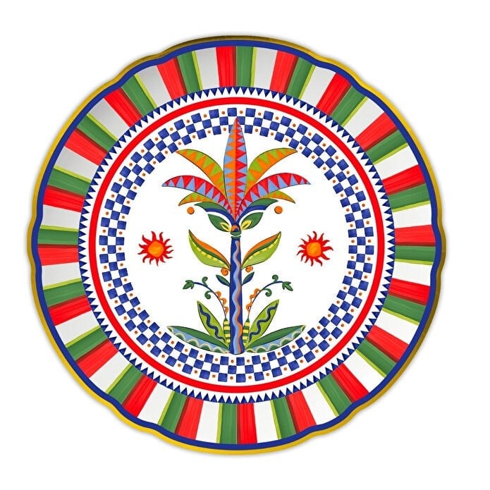 Bacı Milano Dolce Vita Palmiye Desenli Servis Tabağı 32 Cm