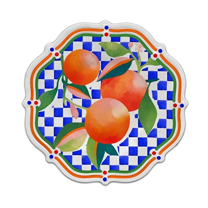 Bacı Milano Dolce Vita Portakal 6'lı Pasta Tabağı 22 Cm Melamin