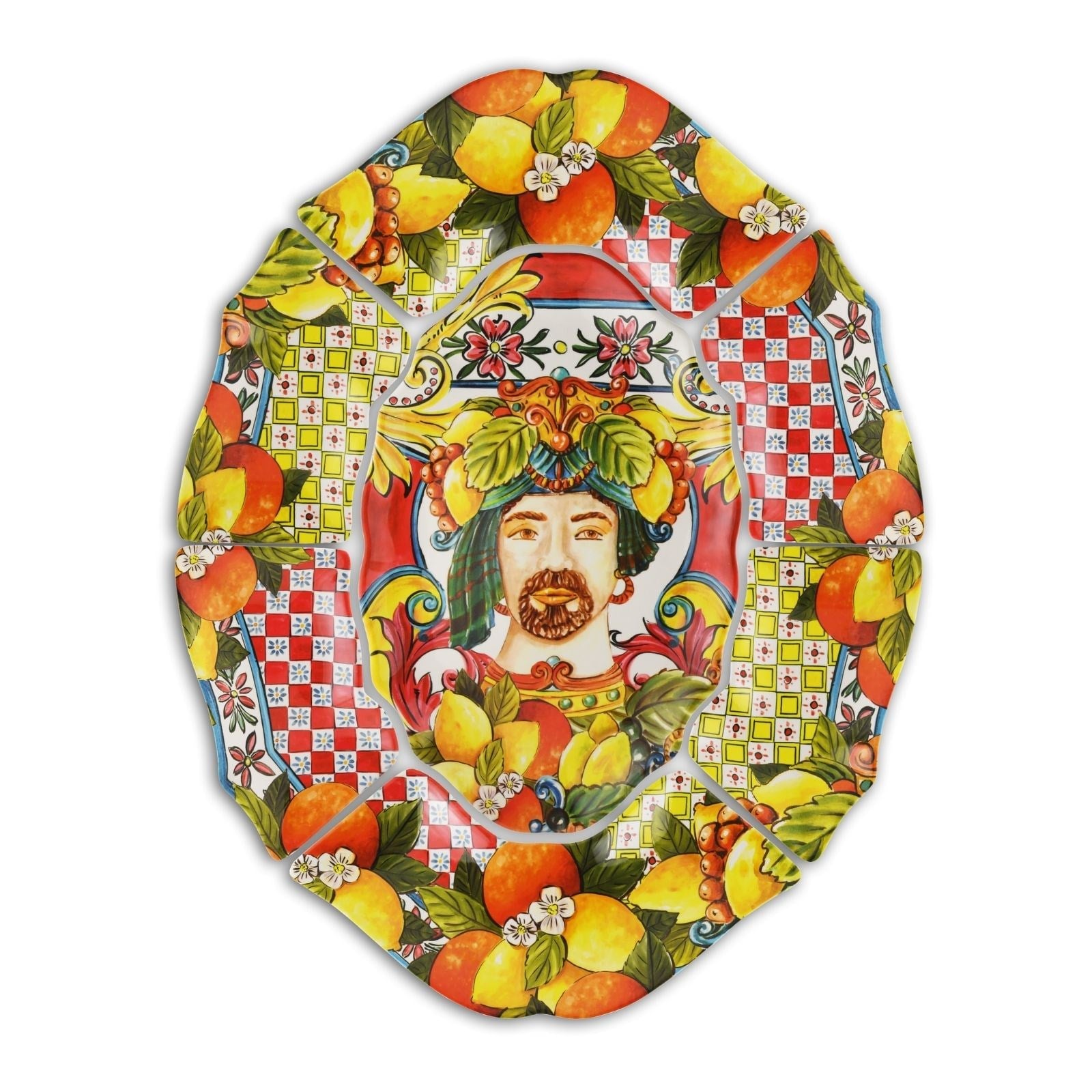 Bacı Milano Sicily 7 Parça meze Tabağı Turuncu