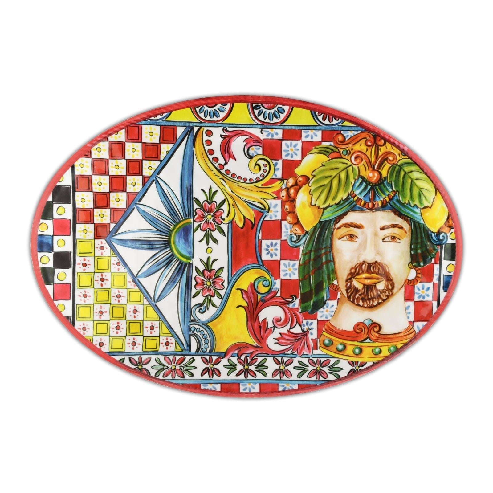 Bacı Milano Sicily Melamin Oval Servis Tabağı 35,5 Cm X 51 Cm Turuncu