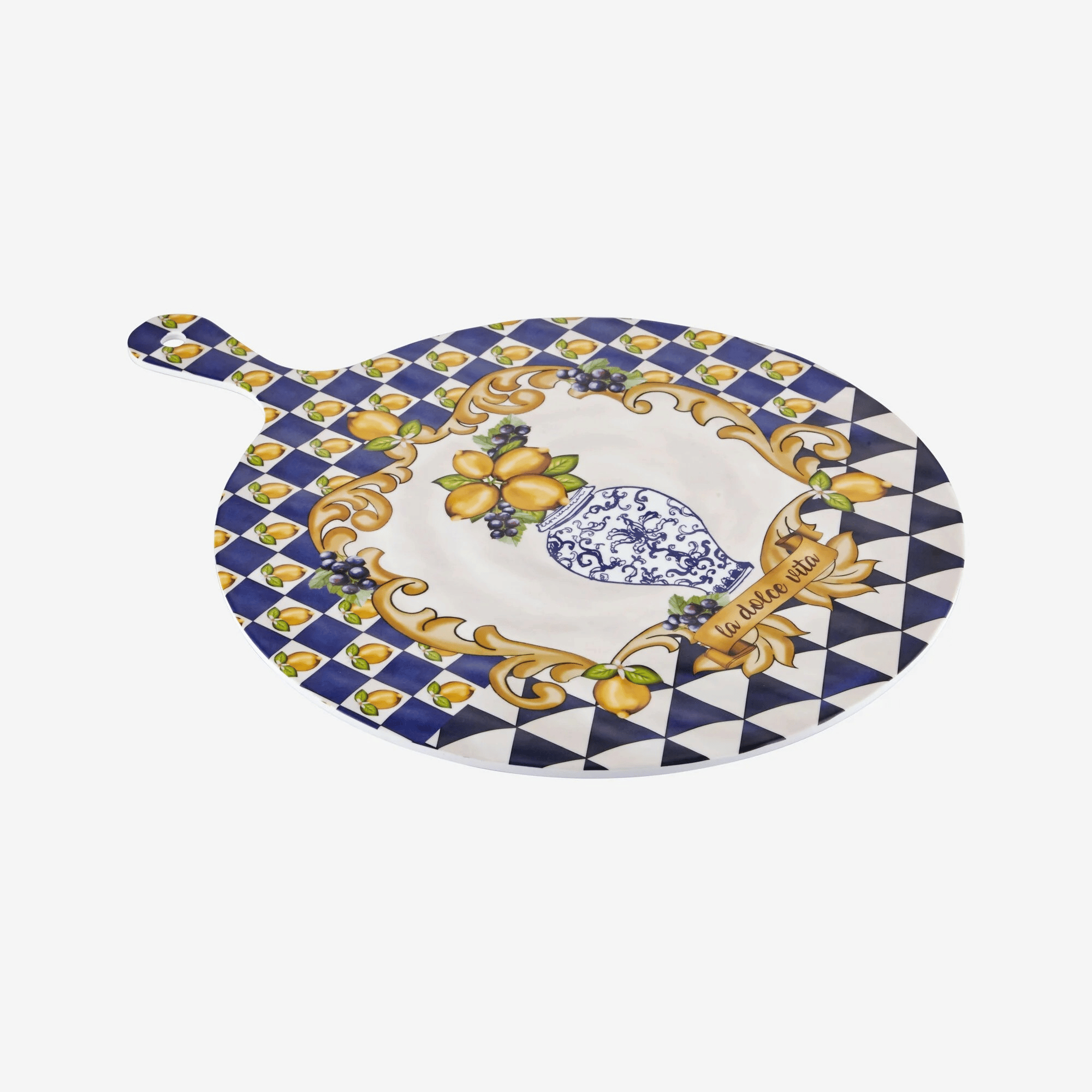 Chıara Alessi Capri Collection Mavi Melamin Sunum Tahtası 41 Cm