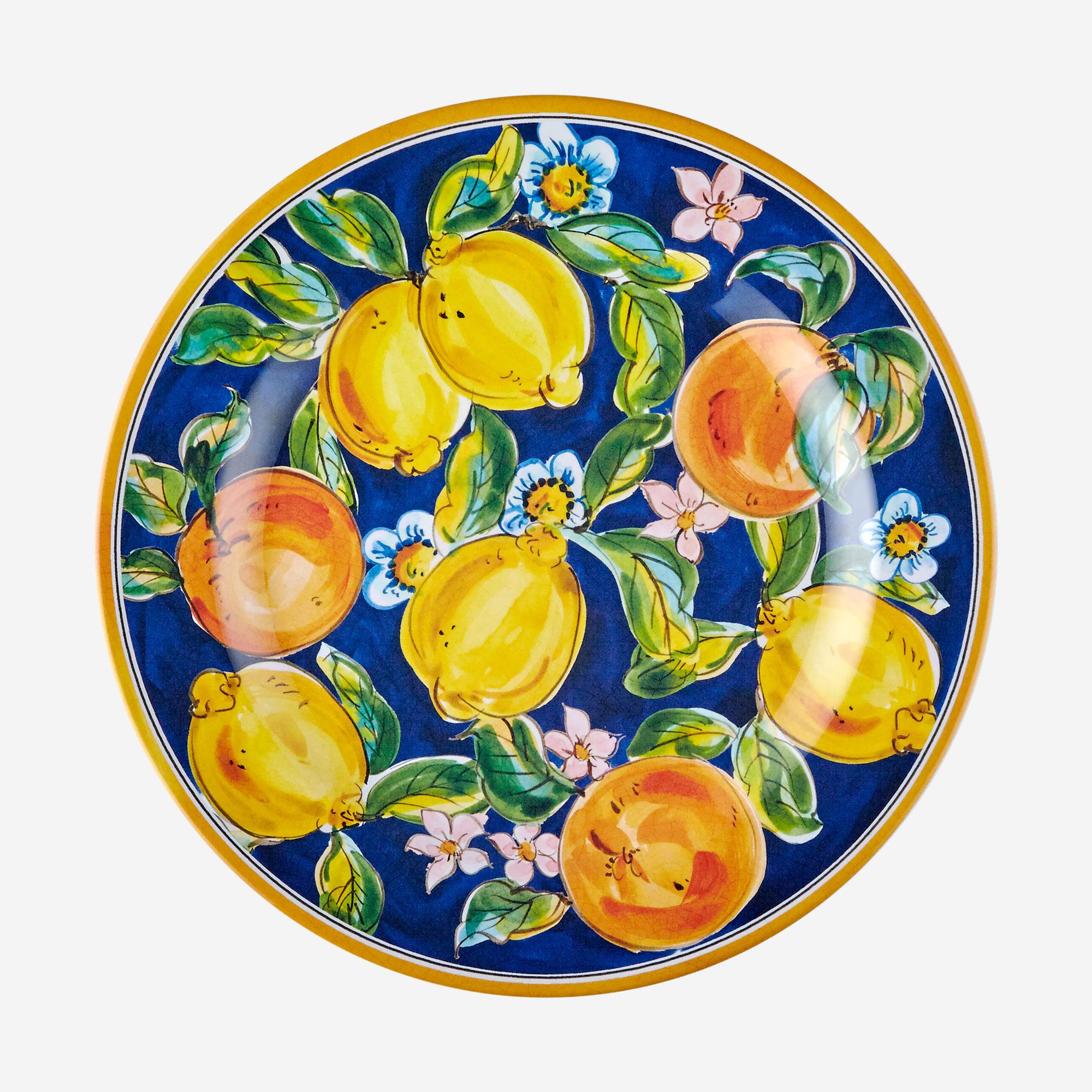 CHIARA ALESSI CAPRİ Mavi Melamin Yemek Tabağı 28 Cm