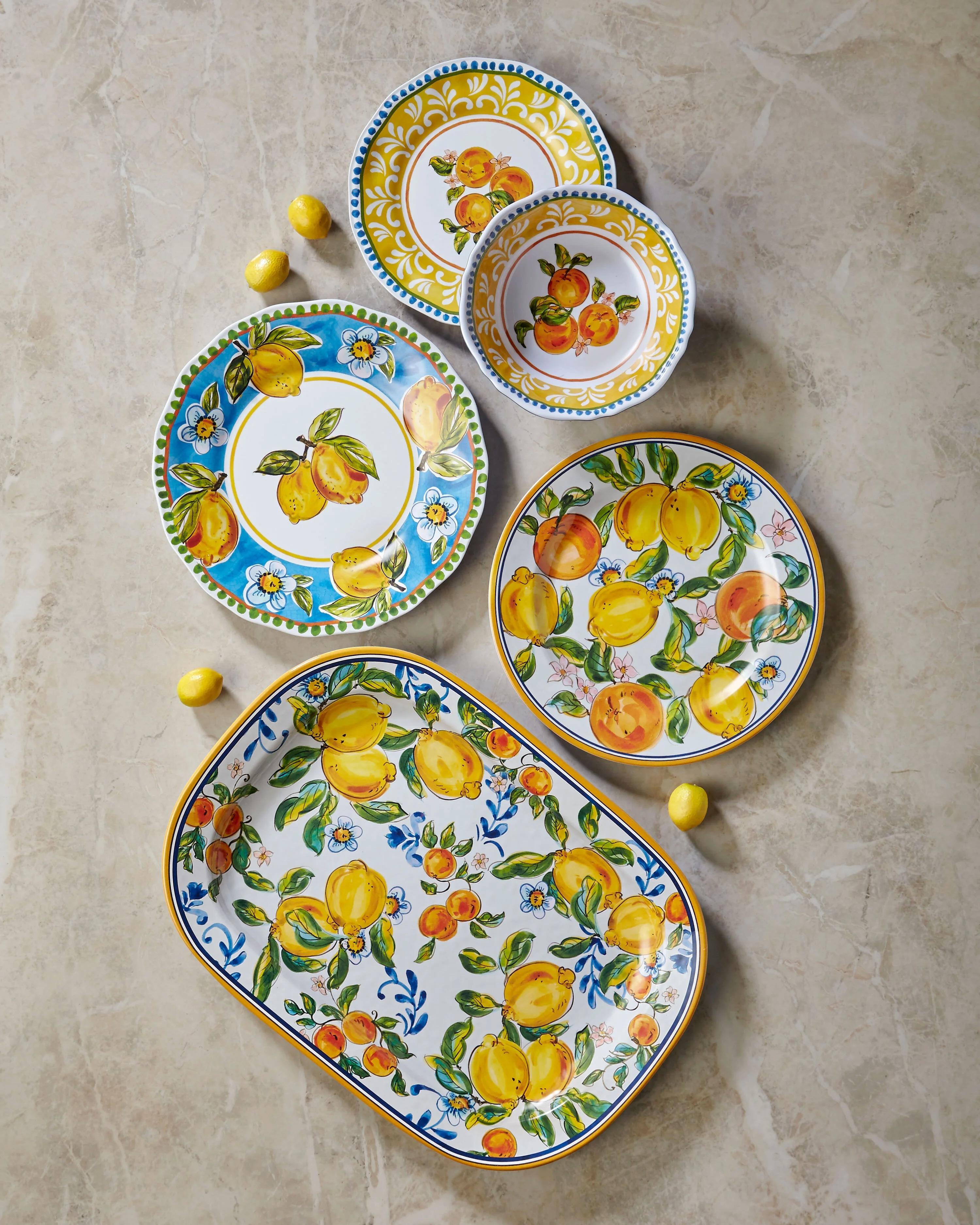 CHIARA ALESSI CAPRİ Mavi Melamin Yemek Tabağı 28 Cm