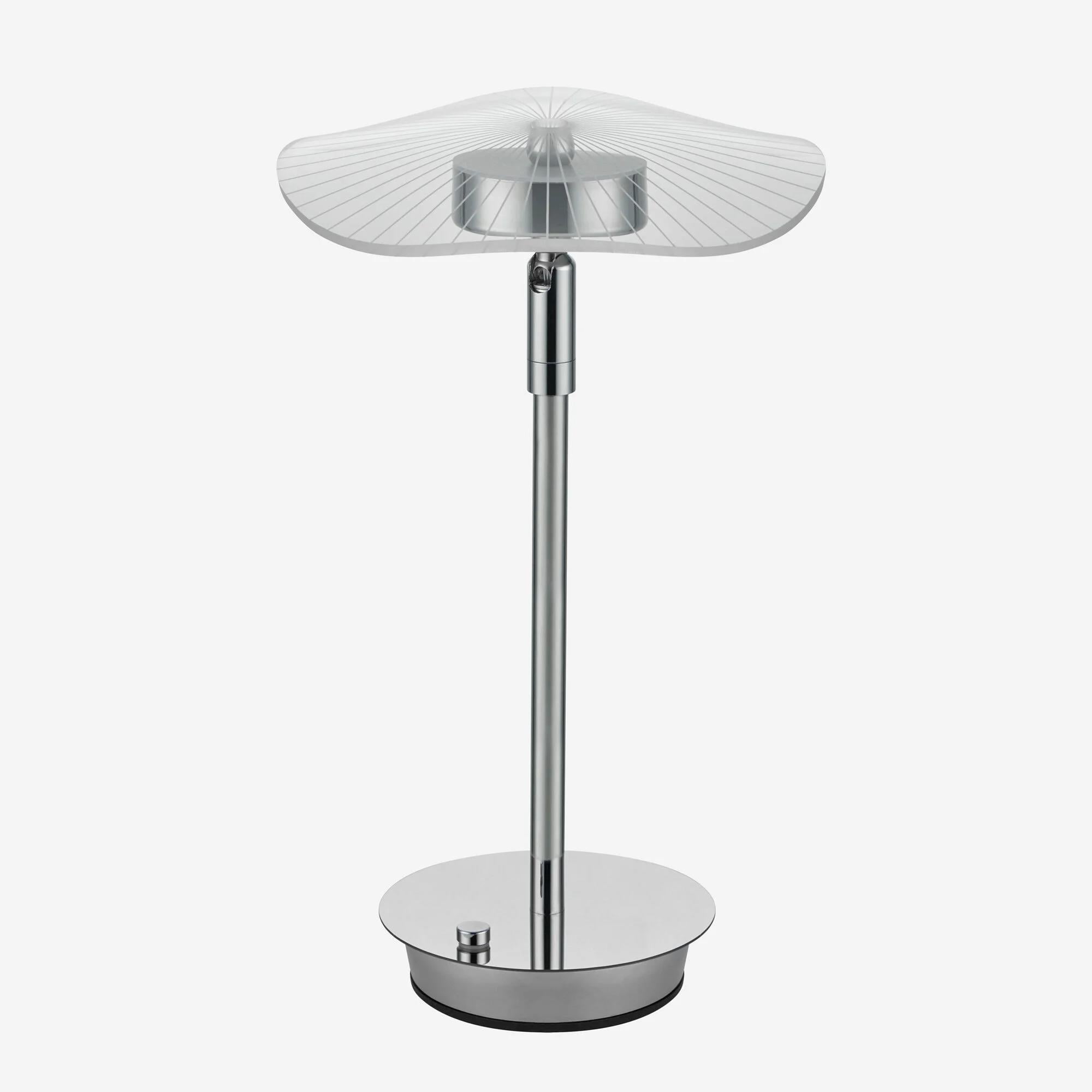 CHİARA ALESSİ Gri Paslanmaz Çelik Şarjlı Masa Lambası 19X19x29 Cm