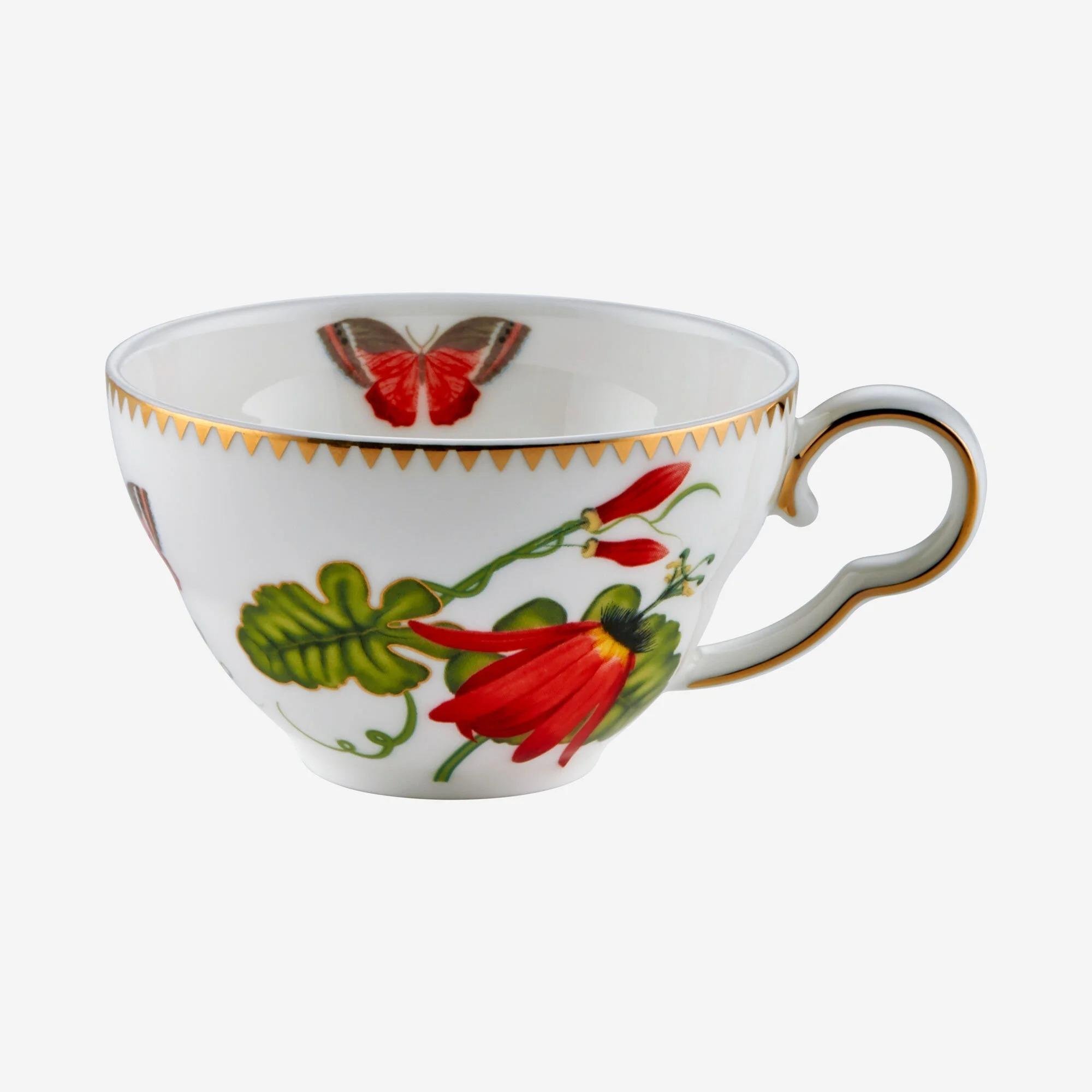 CHİARA ALESSİ Kırmızı Porselen Kahve Fincan Seti 80 Ml