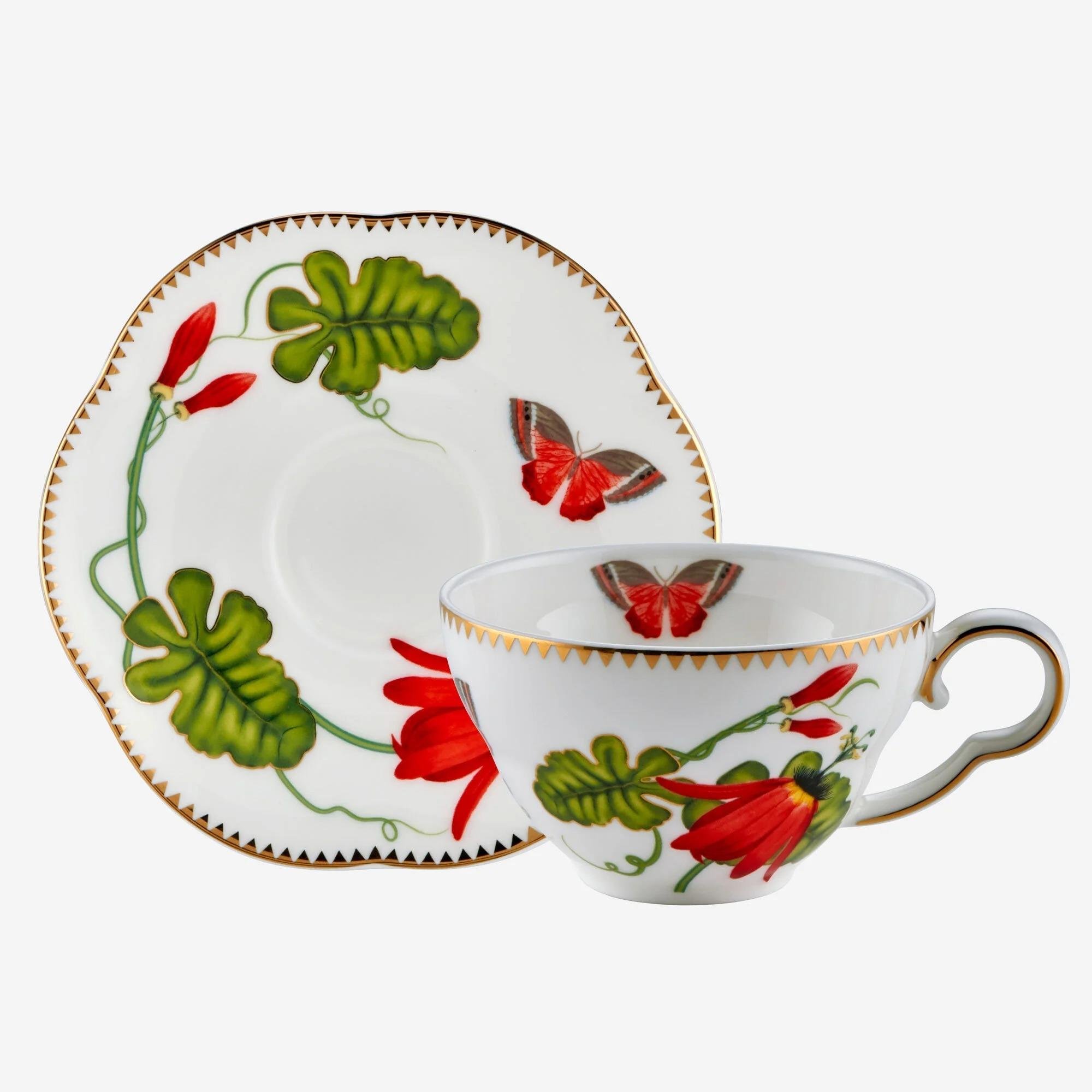 CHİARA ALESSİ Kırmızı Porselen Kahve Fincan Seti 80 Ml