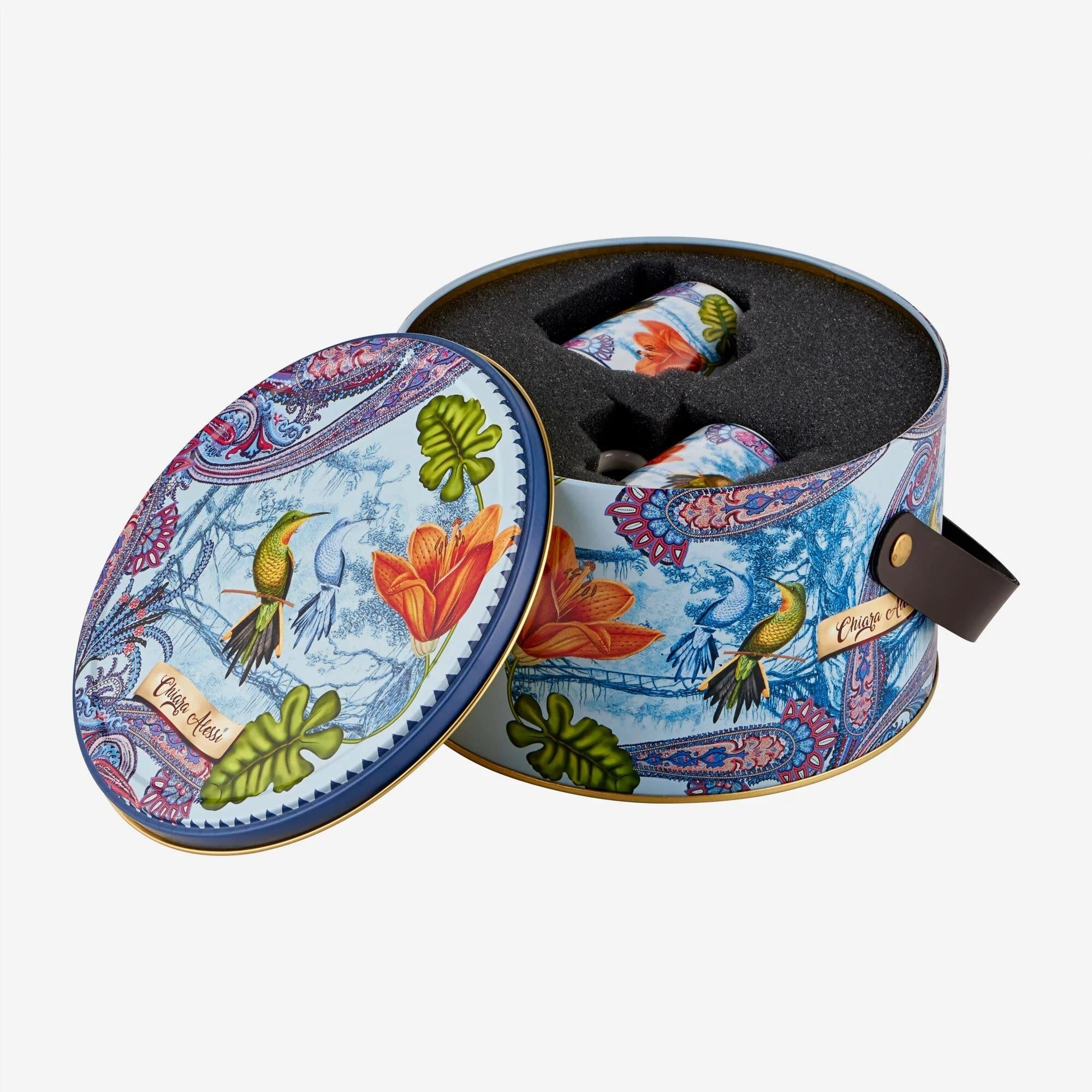 Chiara Alessi Mavi Porselen Kahve Fincan Seti 110 Ml Magic Garden Collection