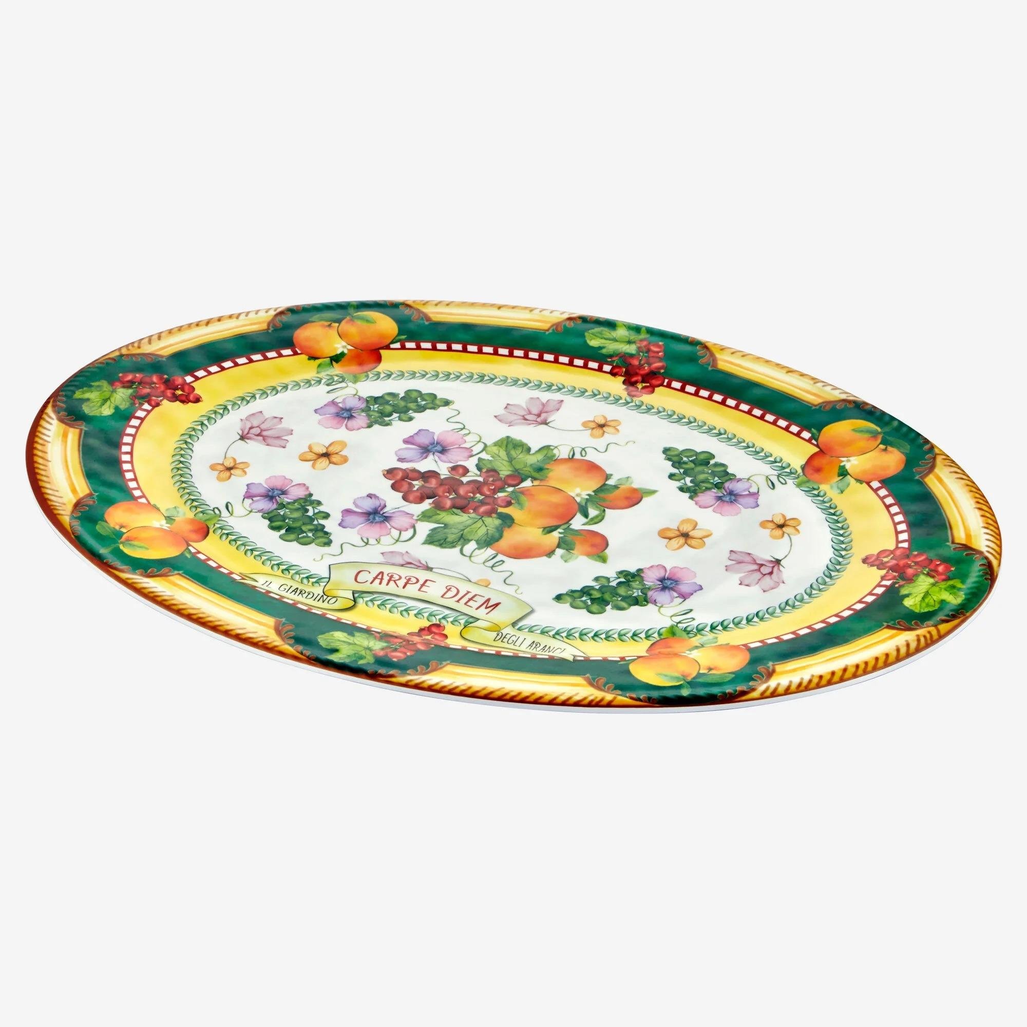 Chiara Alessi Sarı Melamin Servis Tabağı 50 Cm Carpe Diem Collection