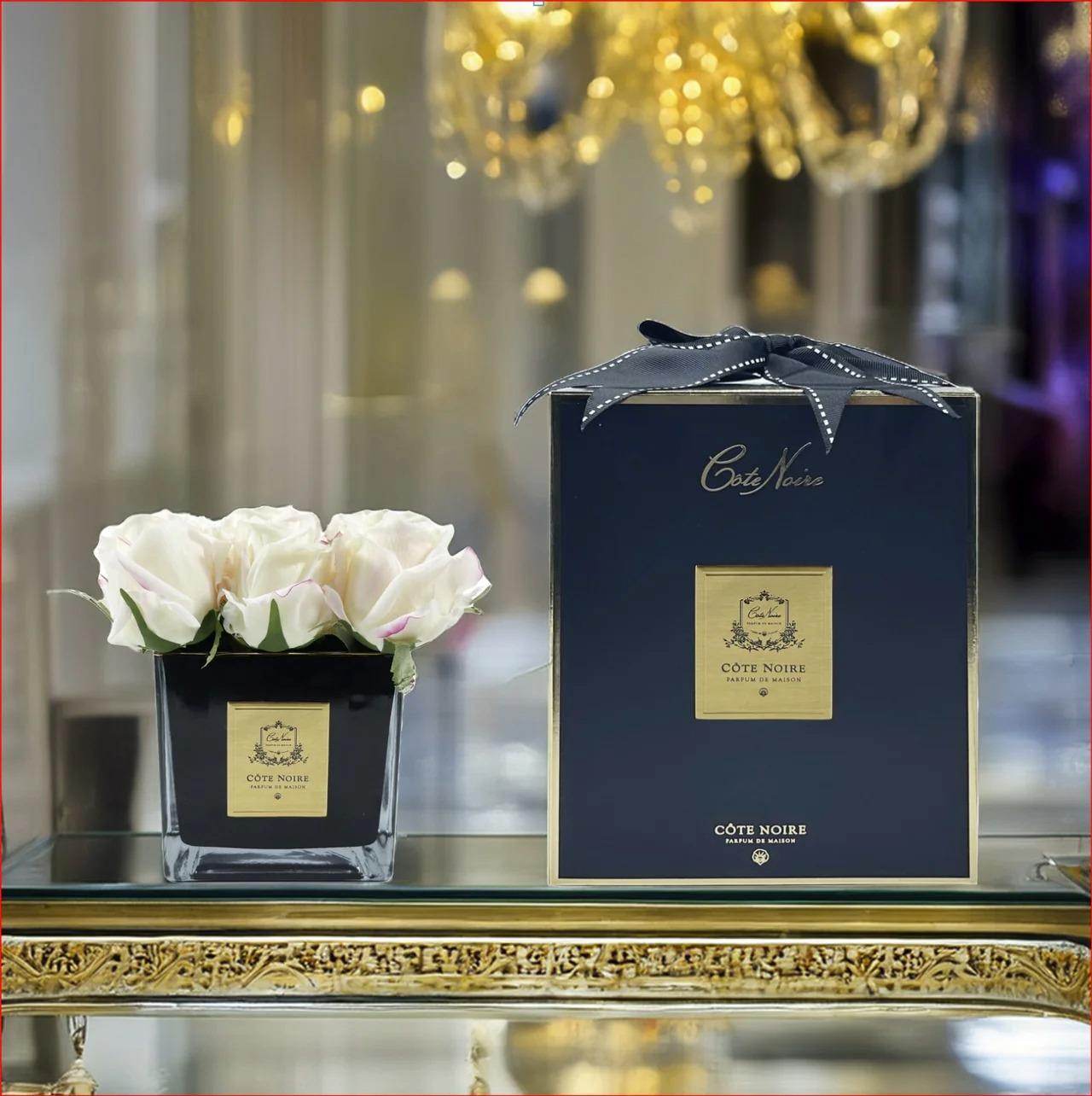 Cote Noire - 9 Güllü Blush Koku Siyah Vazo