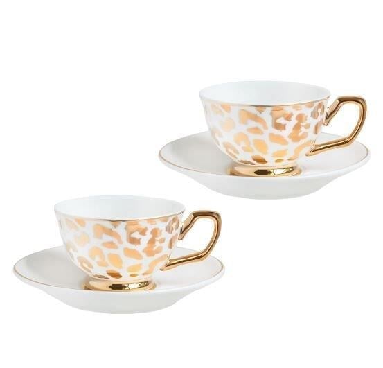 CRISTINA RE Gold Leopar2 li Kahve Fincanı