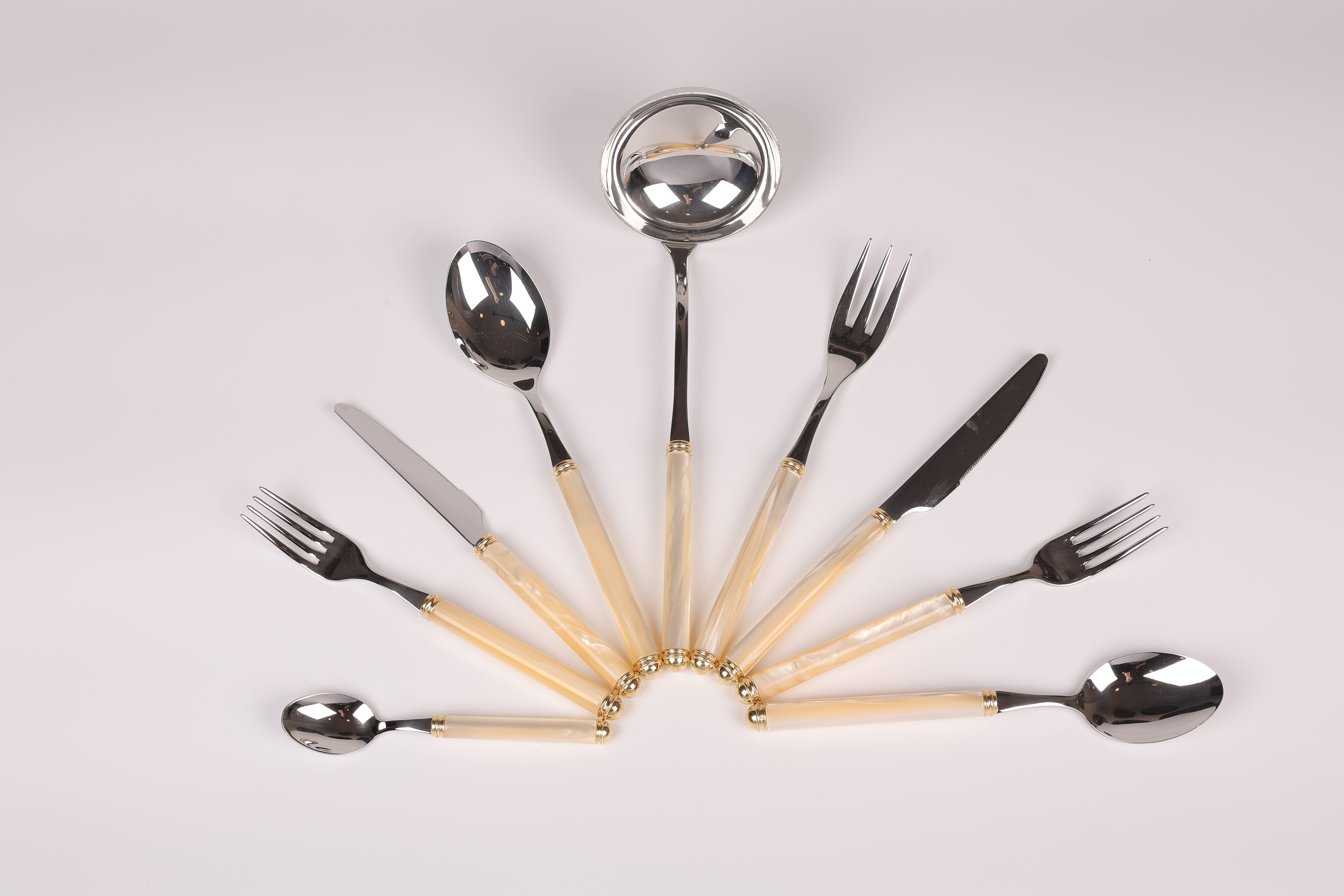 D&D 75 Pcs Wood Box Idıs Gold+ Steel Champagne Pearl