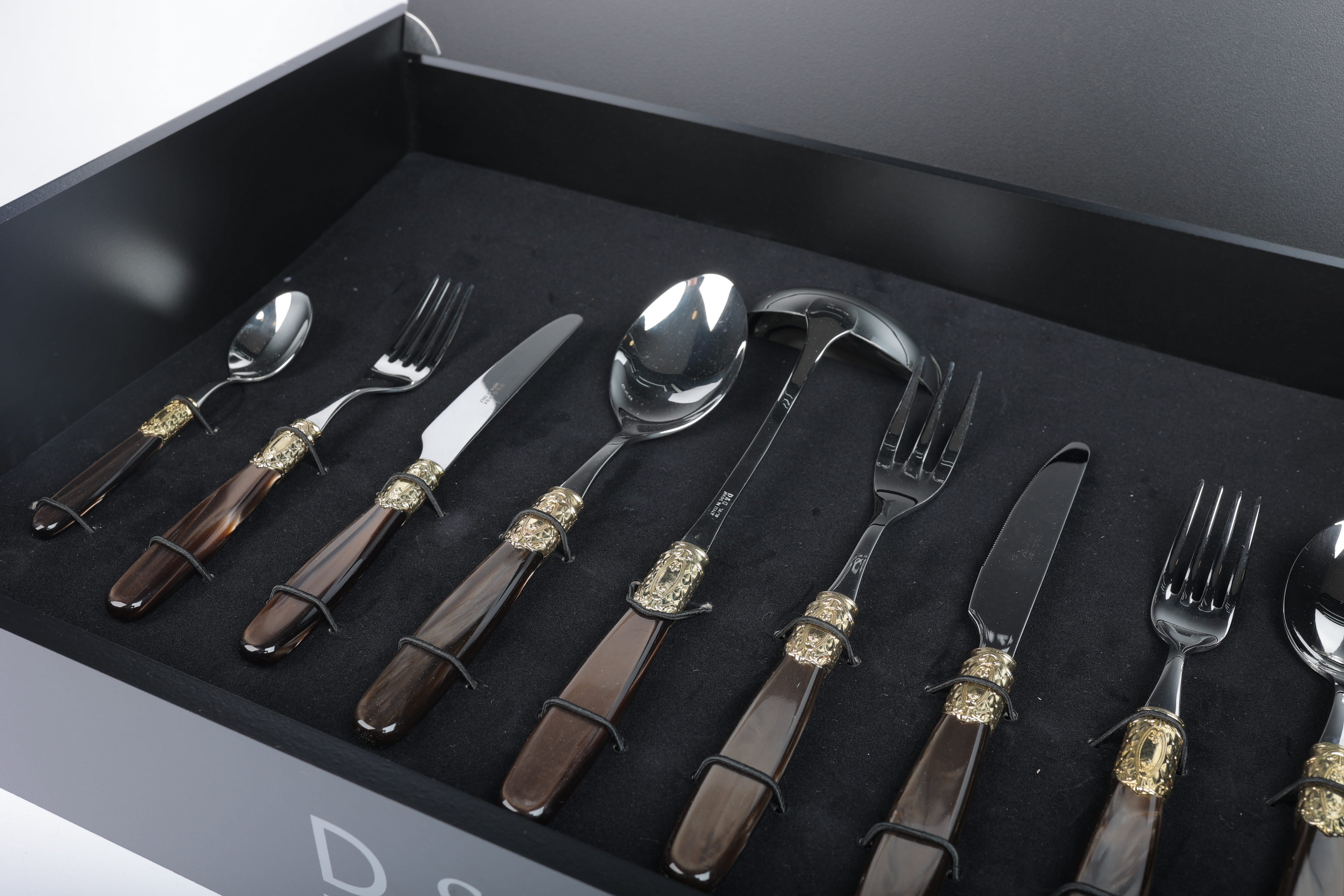 D&d Wood Box 75 Pcs Vıctorıa Shıne Gold+steel Brown Pearl