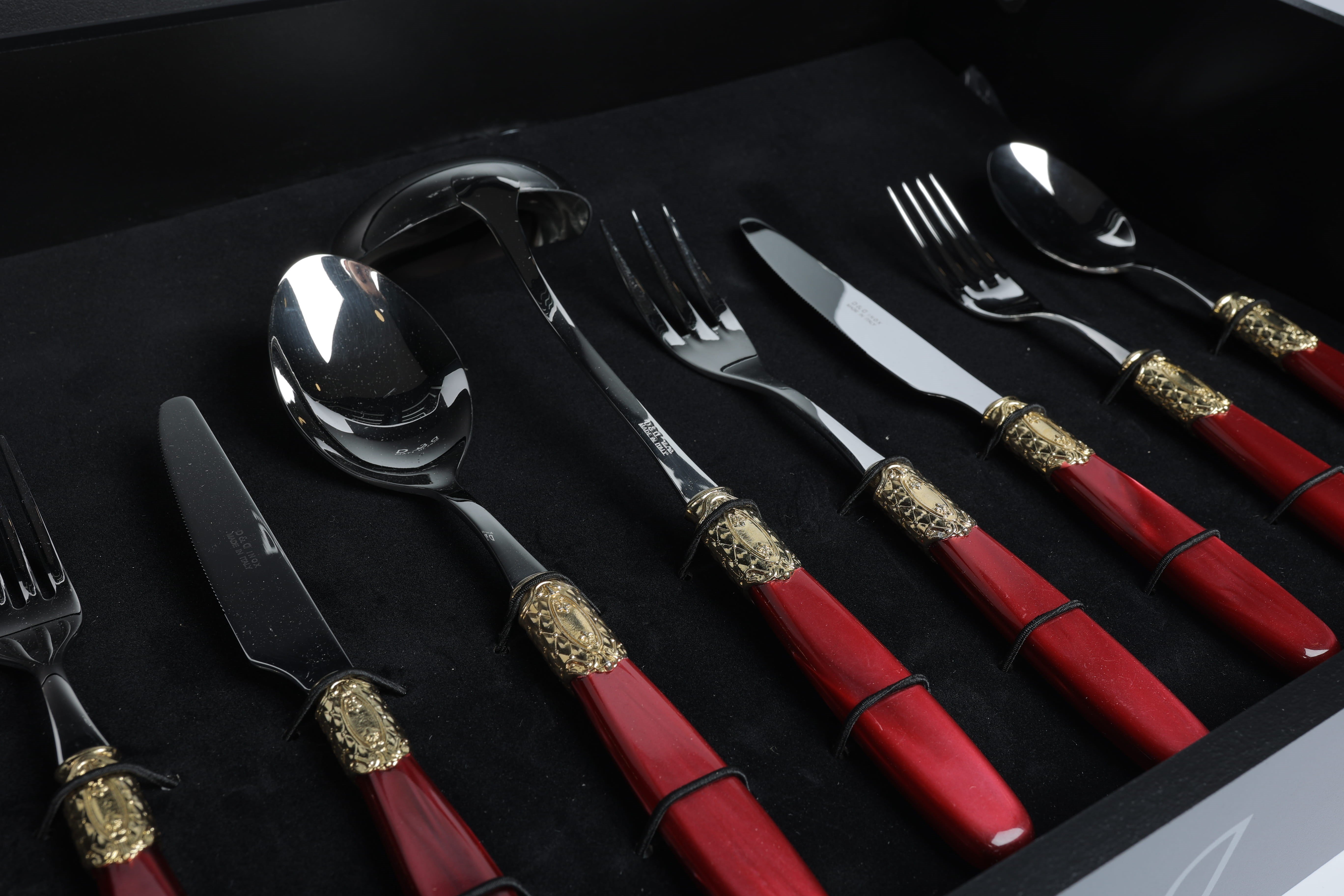 D&d Wood Box 75 Pcs Vıctorıa Shıne Gold + Steel Bordeaux Pearl