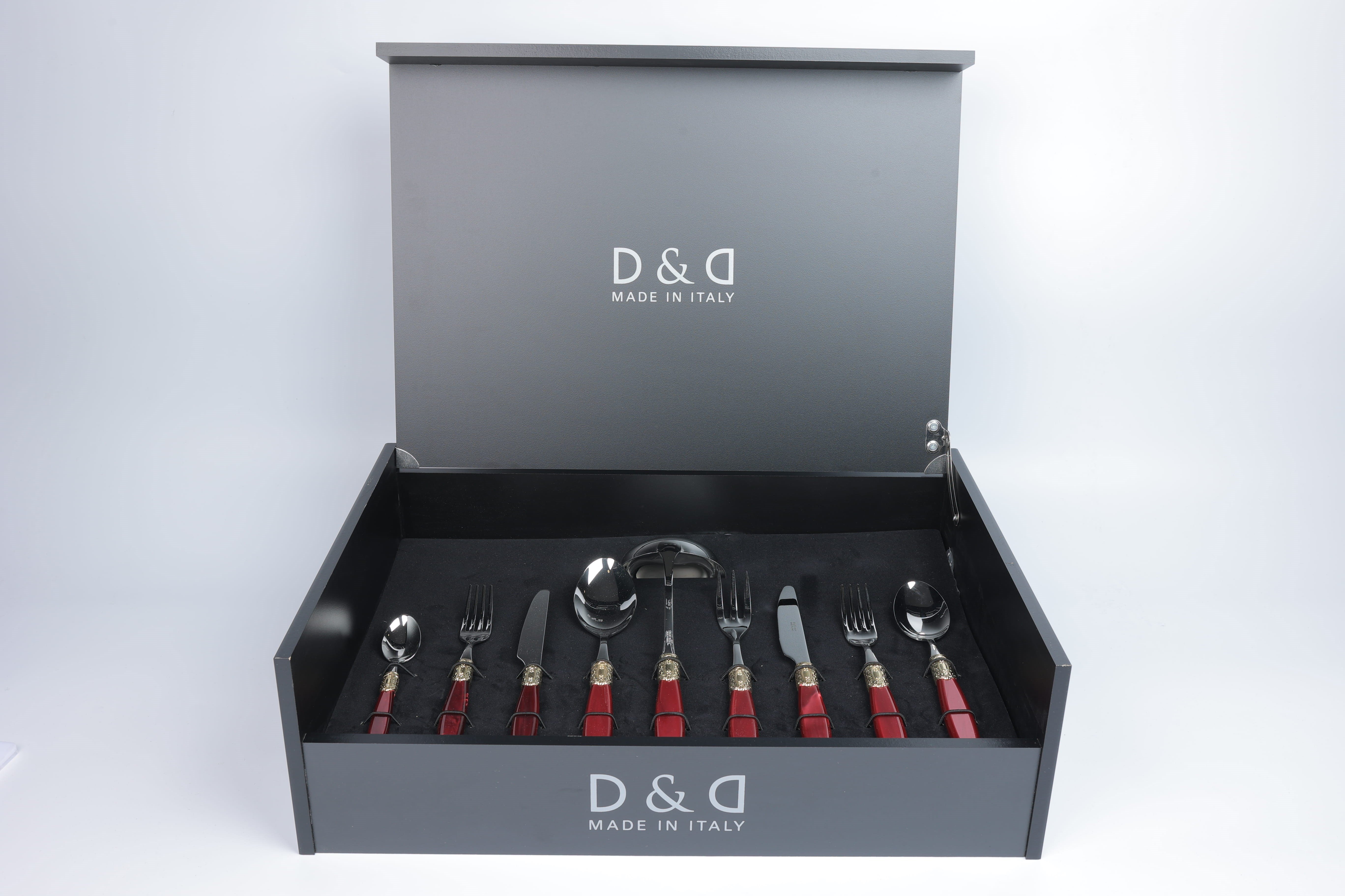 D&d Wood Box 75 Pcs Vıctorıa Shıne Gold + Steel Bordeaux Pearl