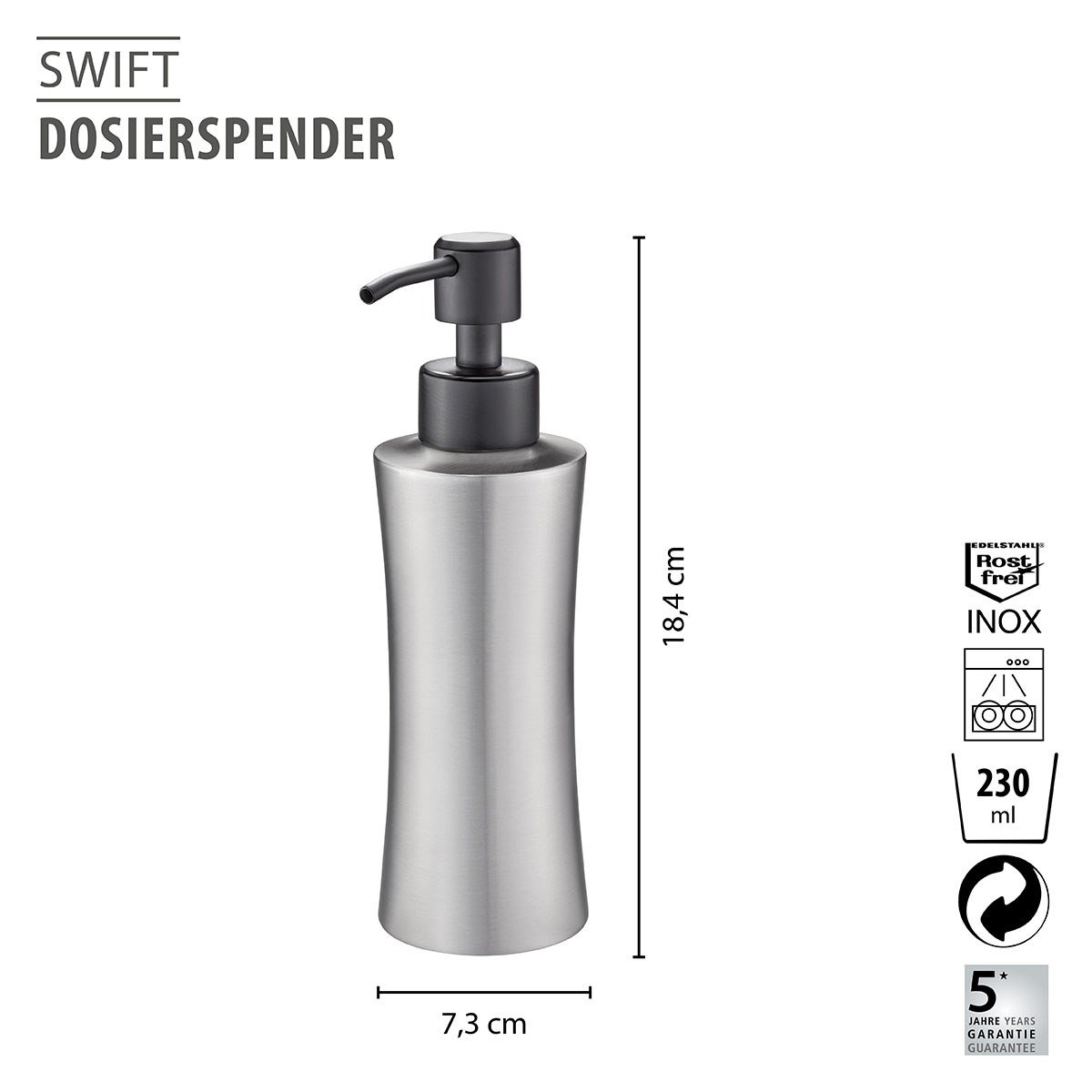 Gefu Swıft Dispenseri 230 Ml Paslanmaz Çelik/plastik