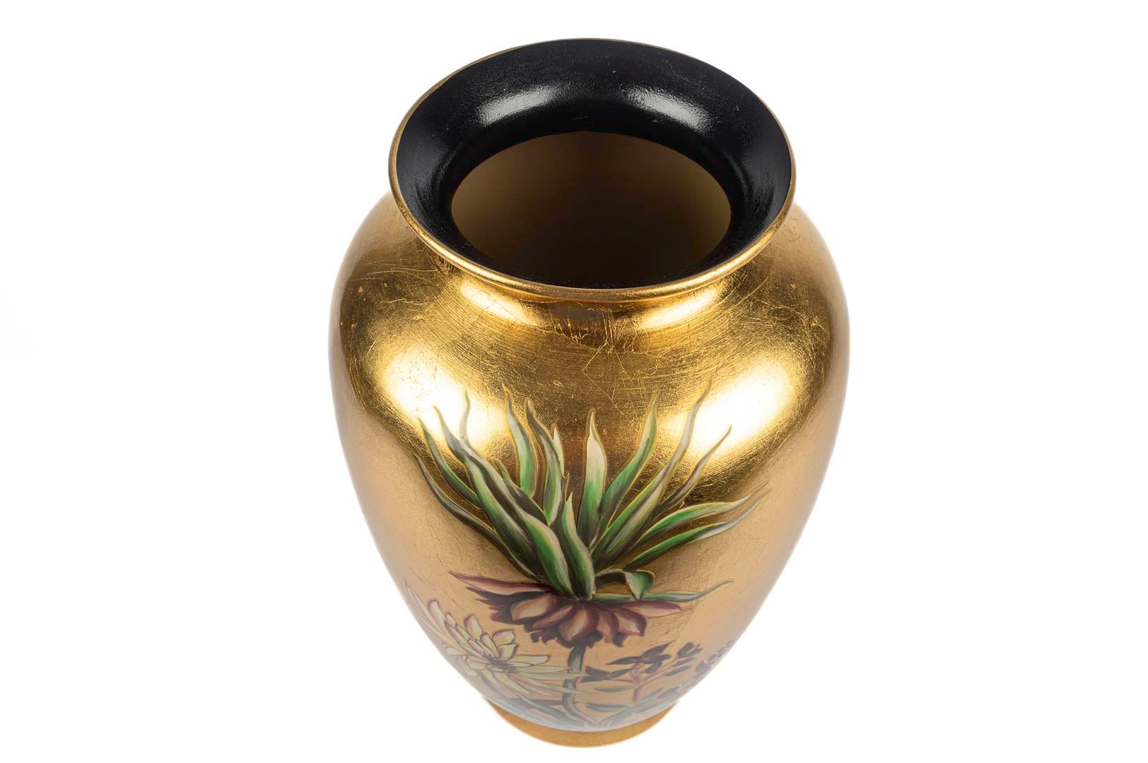 GOLD FİORE VAZO 22X36 CM