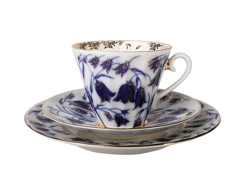 İmperial 3 Parçalı Set Çay Çincanı Radial Mavi Çan Çiçekleri 1/3