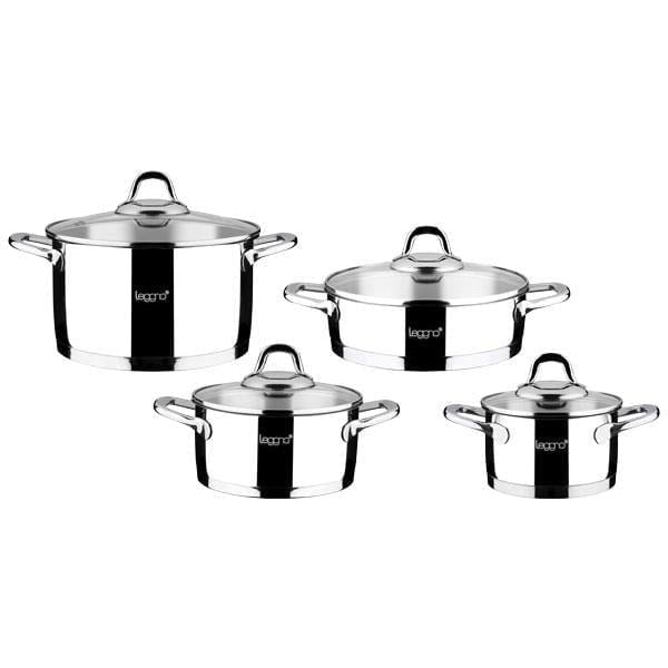 LEGGNO UNQ1171SET4 UNIQUE SÜZGEÇLİ ÇELİK TENCERE SETİ 8PARÇA