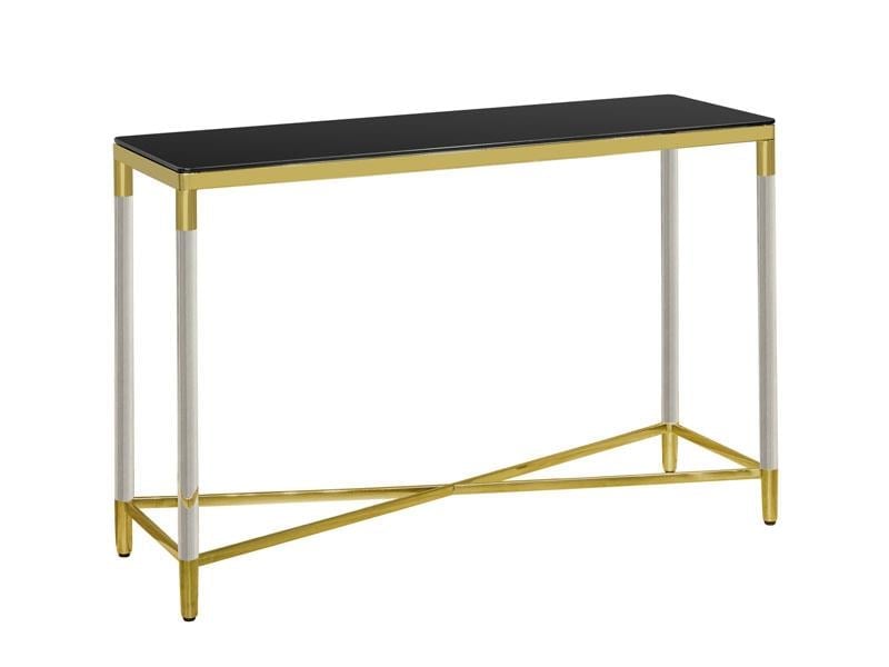 LMD ALVA KONSOL GOLD SIYAH CAMLI 120X40X81 CM