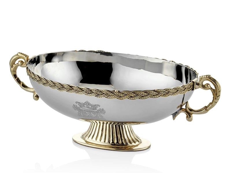 LMD BLACK PEARL HALAT DESENLI KULPLU DEKORATİF KC KASE 35X17X15CM