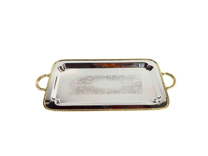 Lmd Border Collectıon Kulplu Uzun Tepsı 59x31x5 Cm