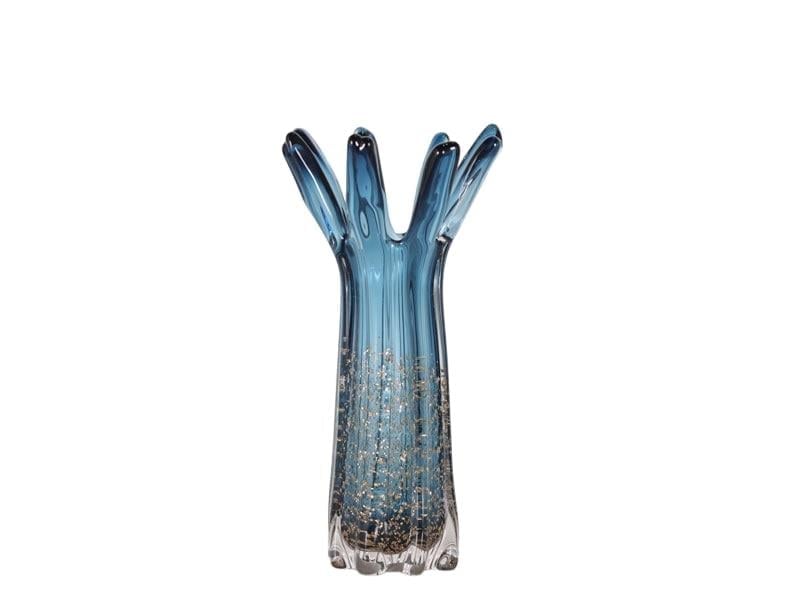 LMD FINGERS BLUE GLASS VASE 18X15X30 CM