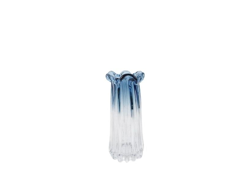 LMD FOLD LARGTE BLUE VASE 12X12X32CM