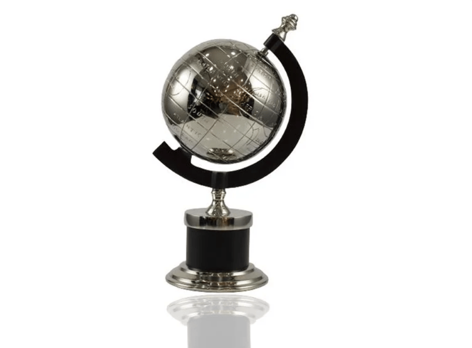 LMD GLOBE ROW GÜMÜŞ BRONZ DEKOR 18,5X15X32 CM