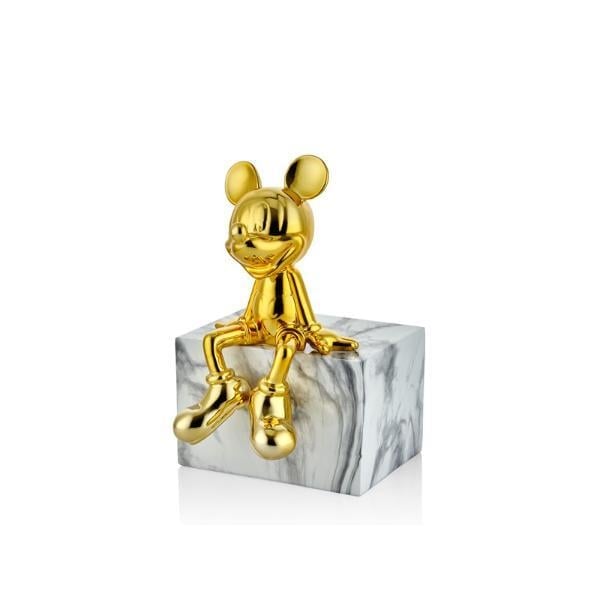 LMD MICKEY MOUSE SITTING GOLD DEKOR 20X20X32 CM