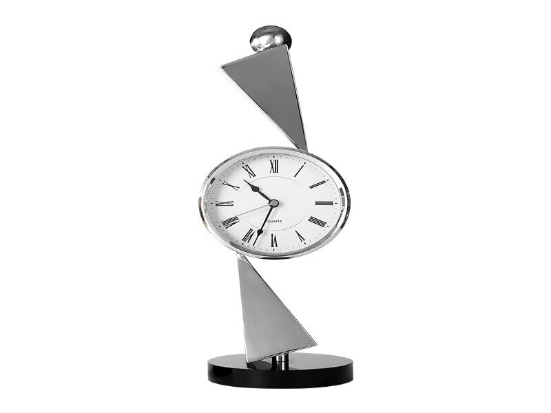 Lmd Sılver Modern Table Clock 14x12x40 Cm