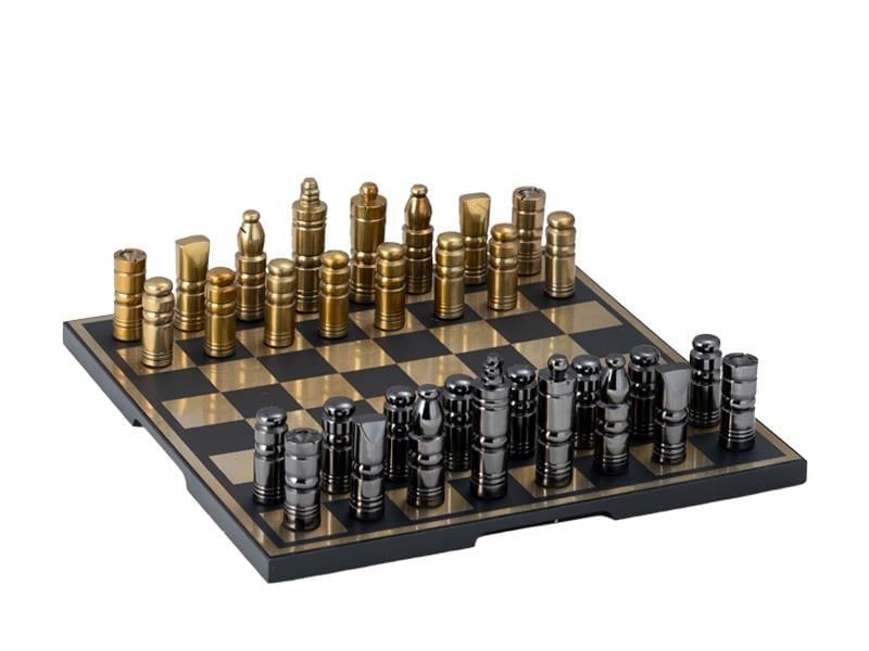 LMDR ALM BLACK GOLD CHESS 36X36X18 CM