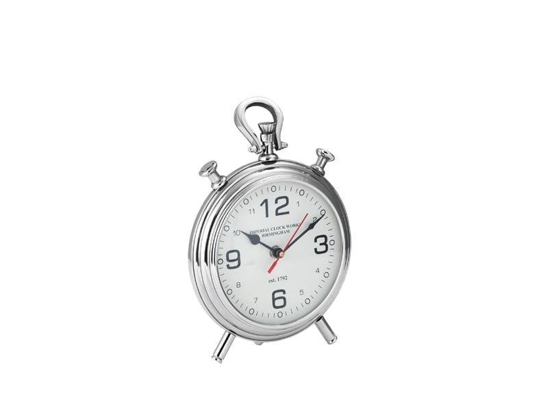 LMDR NICKEL TABLE CLOCK SMALL N6X19X27 CM