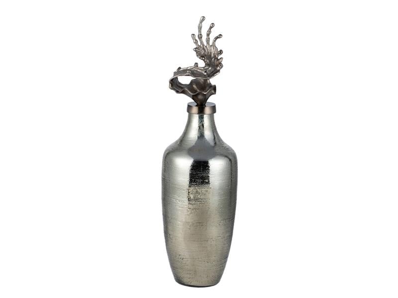 LMDR SEPIA ENAMEL LARGE GLASS BOTTLE 15X15X48 CM