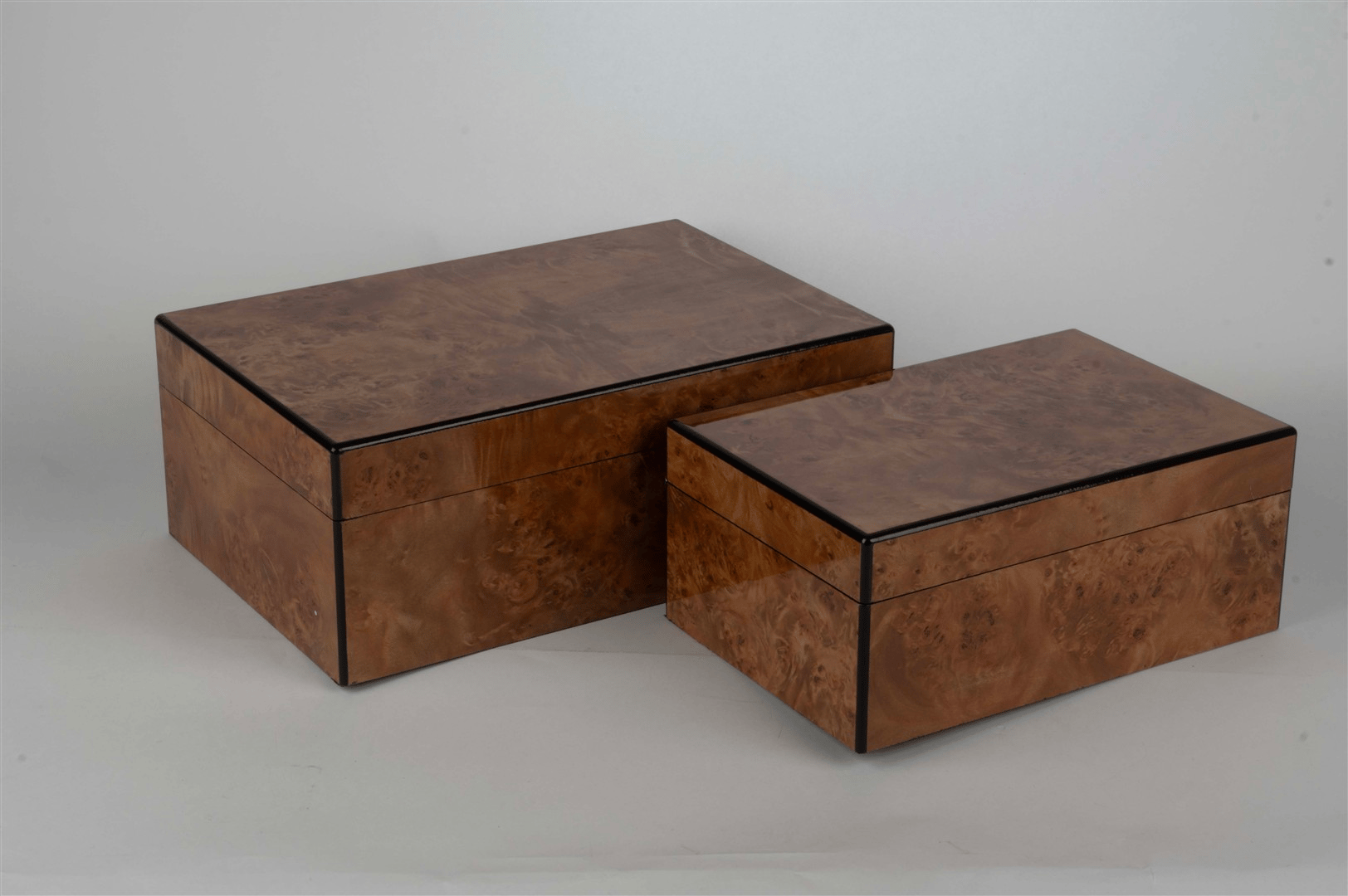 Mikasa 2 Li Siyah Şeritli Kahve Dek Kutu 24x16x10cm30x20x12cm