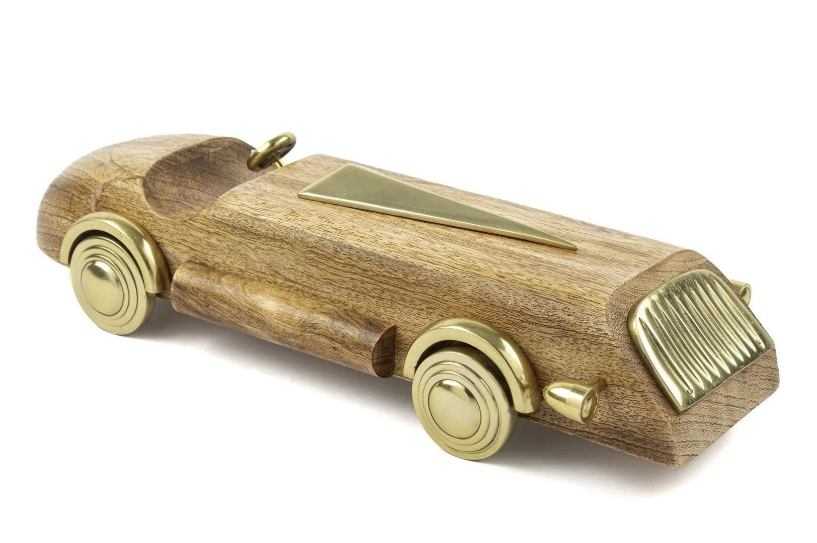 MİKASA Ahşap Gold Dekoratif Araba 41x15x10cm
