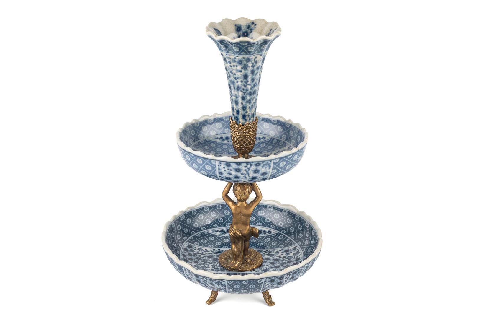 MİKASA BLUE BLANC 2 KATLI PORS DEKOR OBJE 21X2 CM